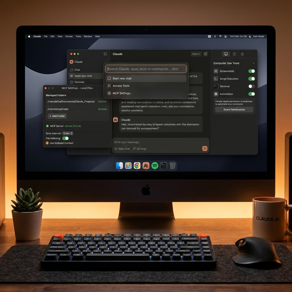 Aplikasi Claude Desktop di macOS dan Windows